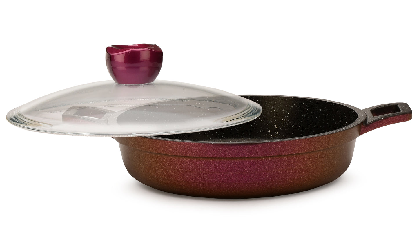 Granite Nonstick Skillet w\ Pyrex Lid