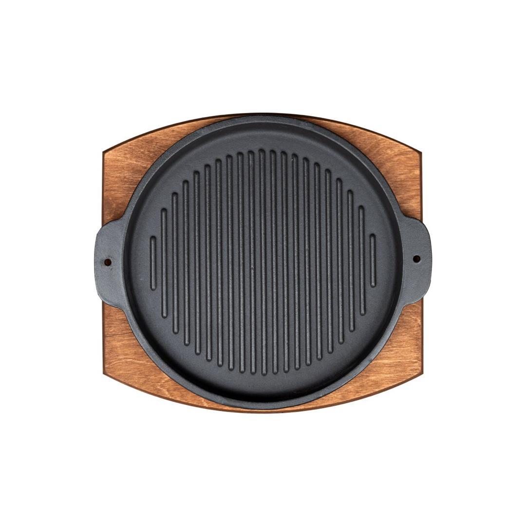 8" Enameled Cast Iron Round Grill Pan