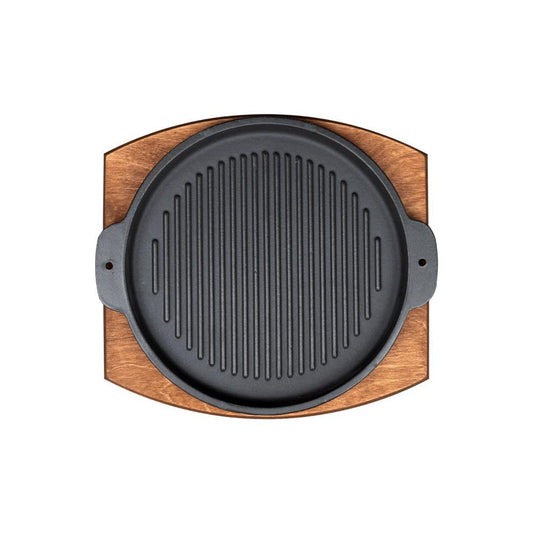 8" Enameled Cast Iron Round Grill Pan