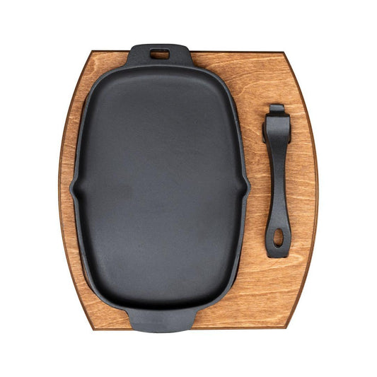 10" Enameled Cast Iron Oval Fajita Pan