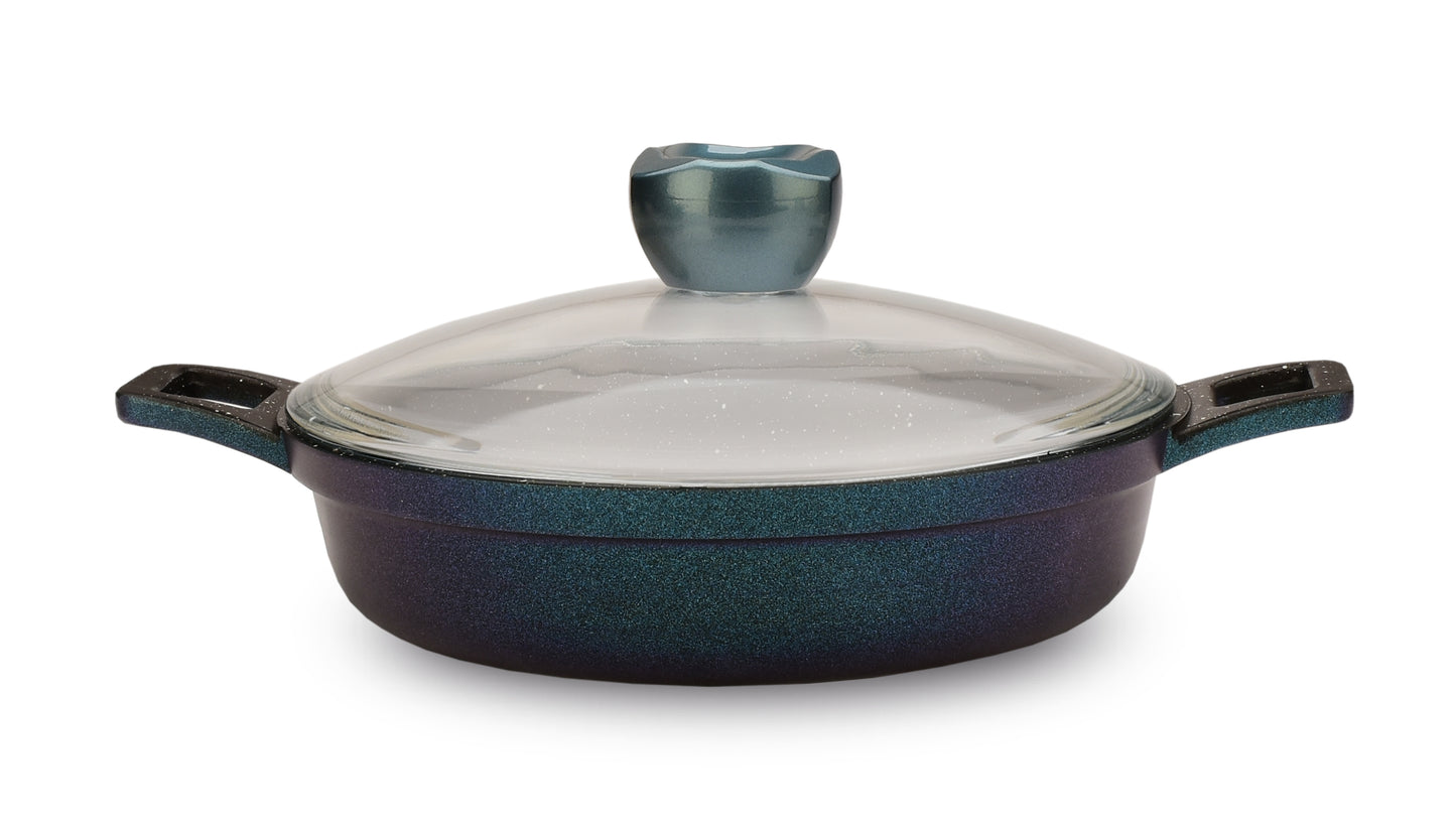 Granite Nonstick Skillet w\ Pyrex Lid