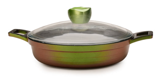 Granite Nonstick Skillet w\ Pyrex Lid