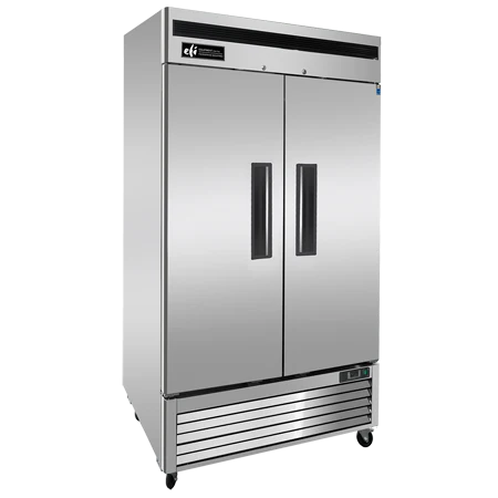 EFI F2-39VC 39" Bottom-Mount 2-Door Stainless Steel Reach-In Freezer - 30.2 Cu. Ft.