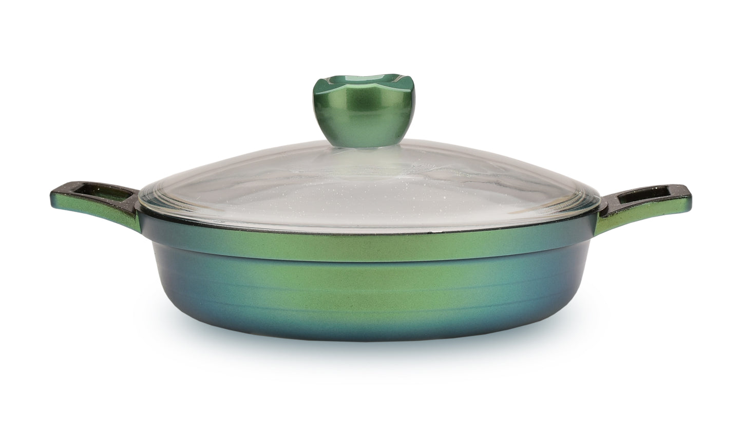 Granite Nonstick Skillet w\ Pyrex Lid