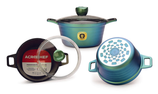 Granite Nonstick Pot w\ Pyrex Lid