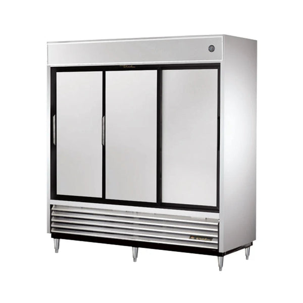 True TSD-69 78" Solid Sliding 3-Door Reach-In Refrigerator