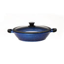 11" Non-stick Die-Cast 2-Handle Wok Frying Pan with Glass Lid and Silicone Rim - MB228