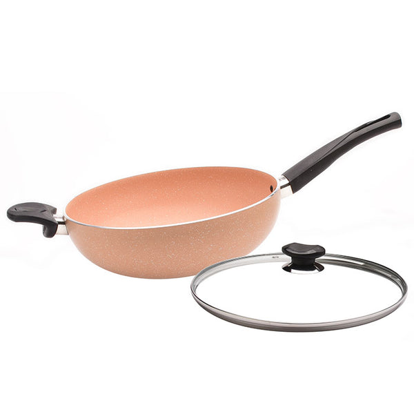 11" Non-Stick Wok with Heat Resistant Handle and Glass Lid - VL128G