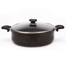 11" Aluminum Non-Stick Stew Pan with Stainless Steel Trim Glass Lid - VL328