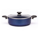 11" Aluminum Non-Stick Stew Pan with Stainless Steel Trim Glass Lid - VL328