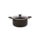 7.8" Aluminum Non-Stick Pot with Stainless Steel Trim Glass Lid - VL420