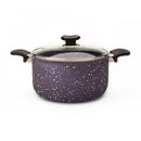 10" Aluminum Non-Stick Pot with Stainless Steel Trim Glass Lid - VL426