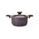 7.8" Aluminum Non-Stick Pot with Stainless Steel Trim Glass Lid - VL420