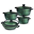 Granite Non-stick 8-Piece Cookware Set with Glass Lid & Silicone Rims - ACROSET.8